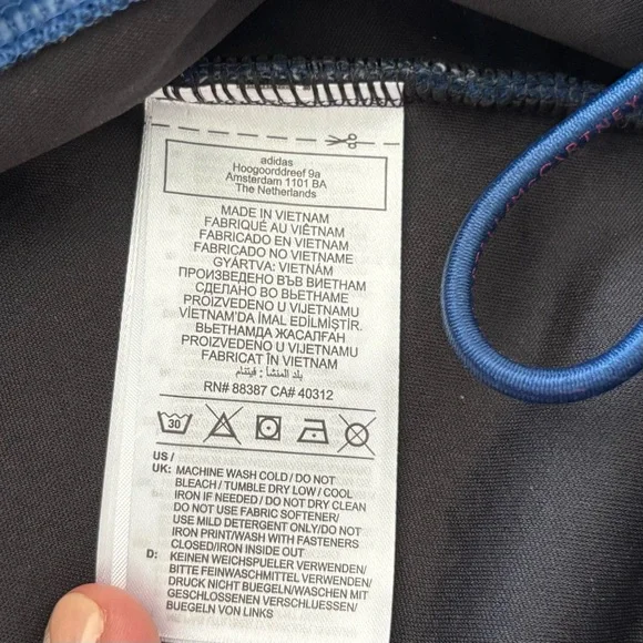 Adidas by Stella McCartney Blue and Red Plaid Jacket - Picture 5 of 8